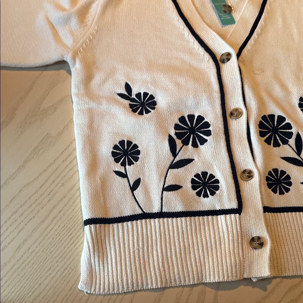Maurices Cream and Black Floral Cardigan π§π»ββοΈ - Picture 6 of 15